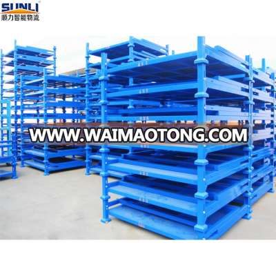 Warehouse Stacking Shelves System, Collapsible Steel Pallet