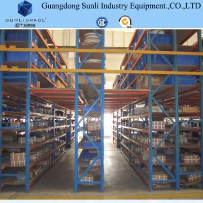 Warehouse Storage Steel Structure Mezzanine Floor with Shelf Rack